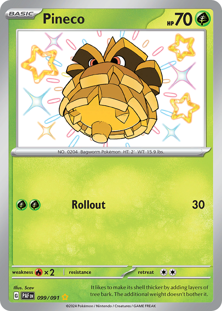 Pineco — illustrated card
