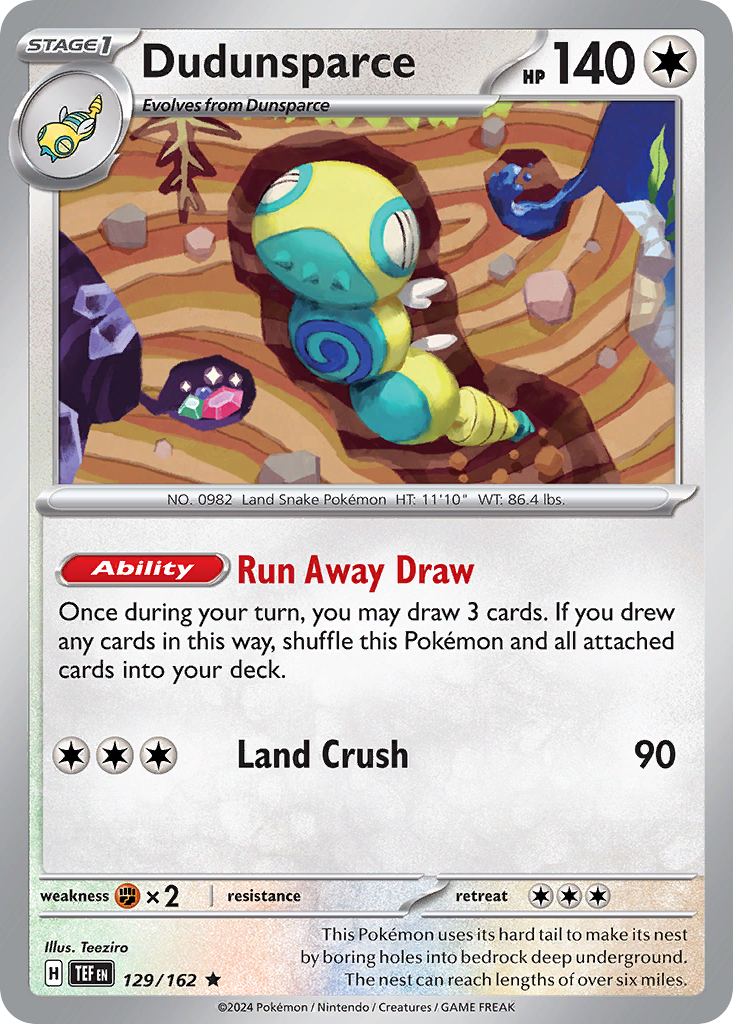 Dudunsparce — illustrated card