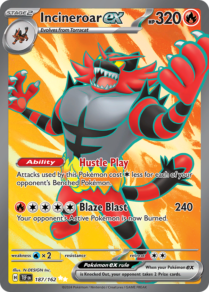 Incineroar ex — illustrated card