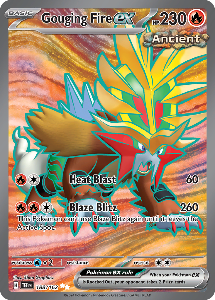 Gouging Fire ex — illustrated card