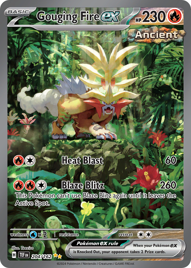 Gouging Fire ex — illustrated card