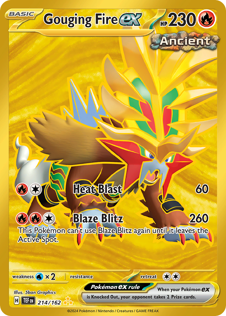 Gouging Fire ex — illustrated card