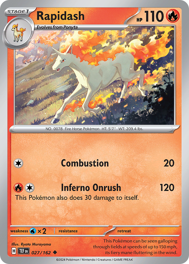 Rapidash — illustrated card