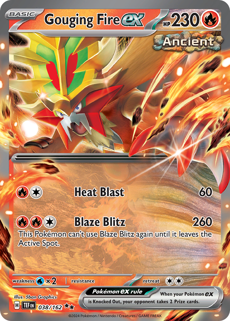 Gouging Fire ex — illustrated card