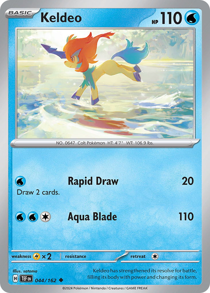 Keldeo — illustrated card