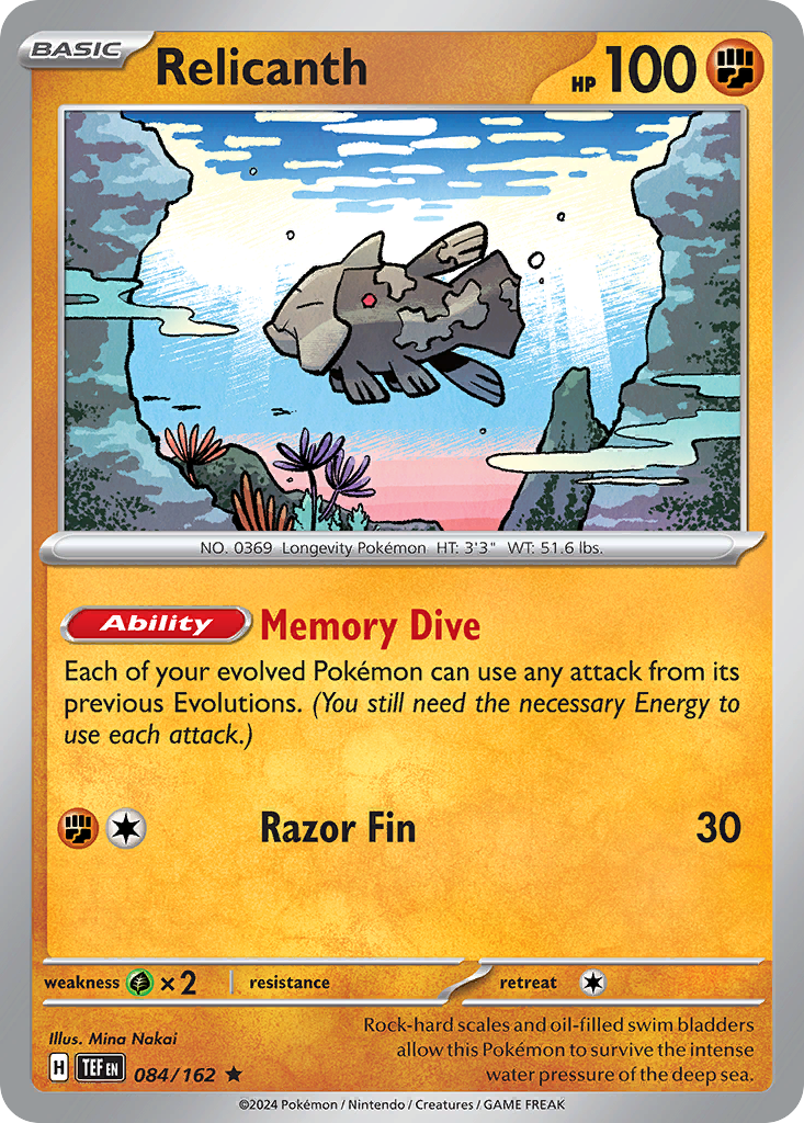 Relicanth — illustrated card