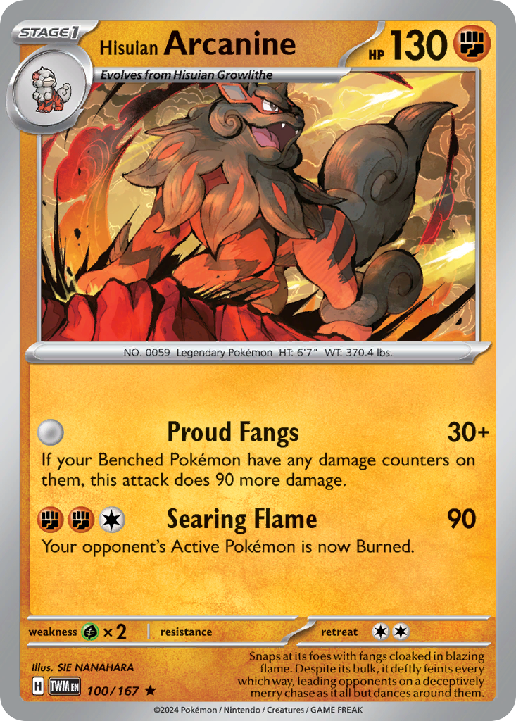 Hisuian Arcanine — illustrated card