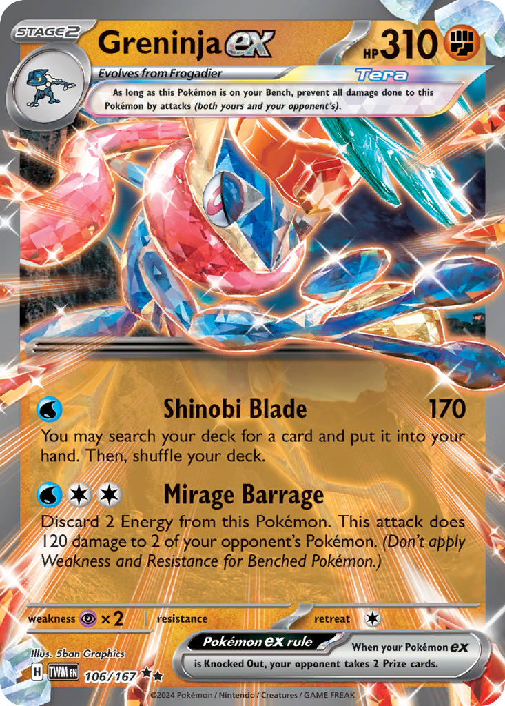 Greninja ex — illustrated card