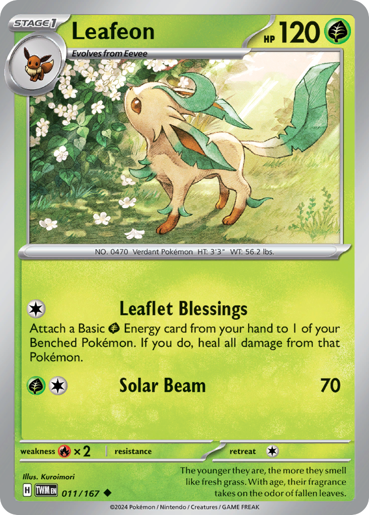 Leafeon — illustrated card