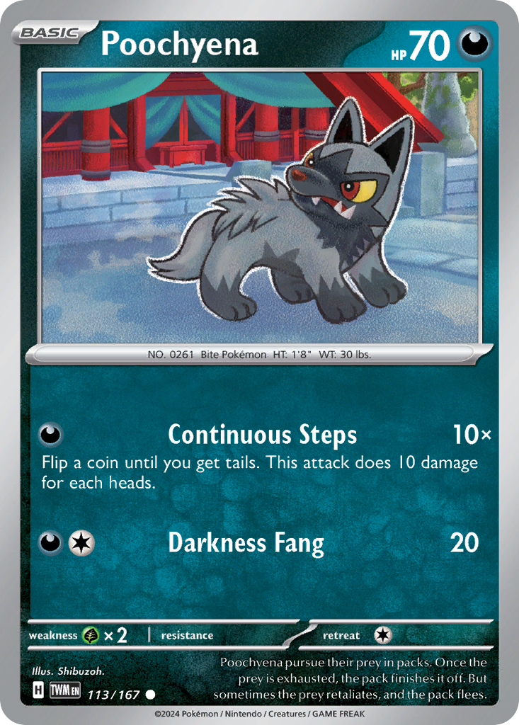 Poochyena — illustrated card