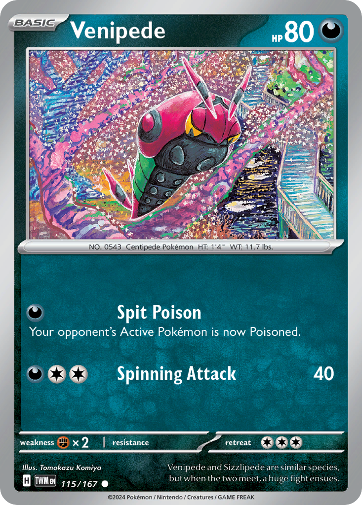 Venipede — illustrated card