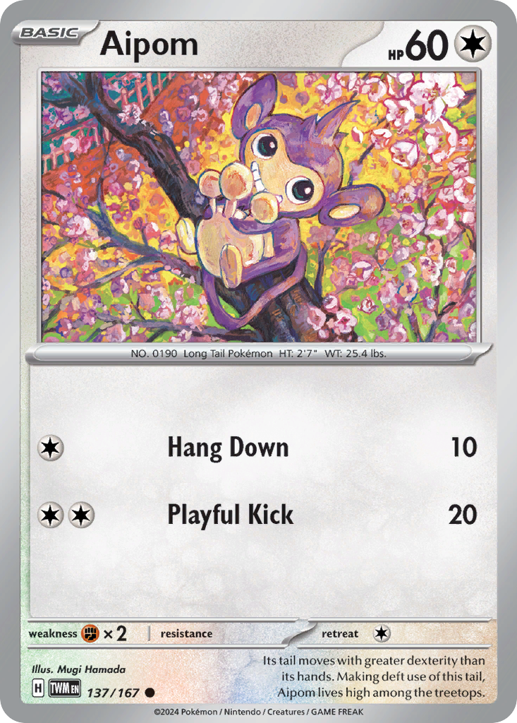 Aipom — illustrated card