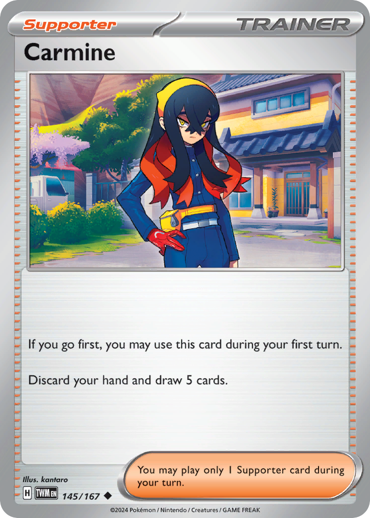 Carmine — illustrated card