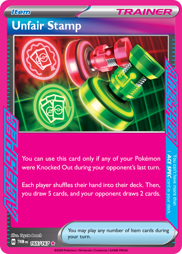 Unfair Stamp — illustrated card