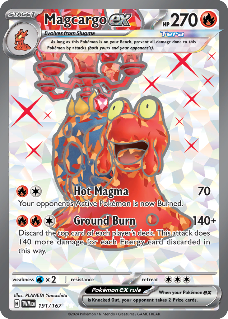 Magcargo ex — illustrated card