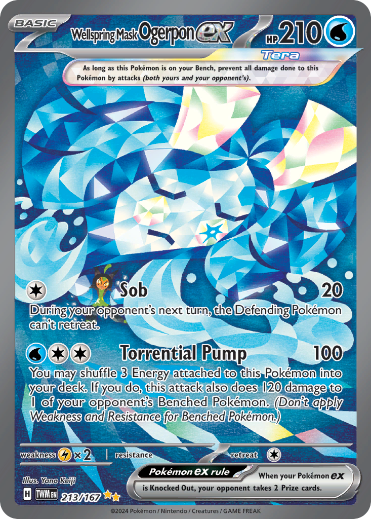 Wellspring Mask Ogerpon ex — illustrated card