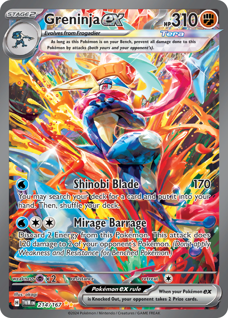 Greninja ex — illustrated card