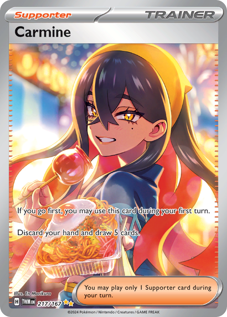 Carmine — illustrated card