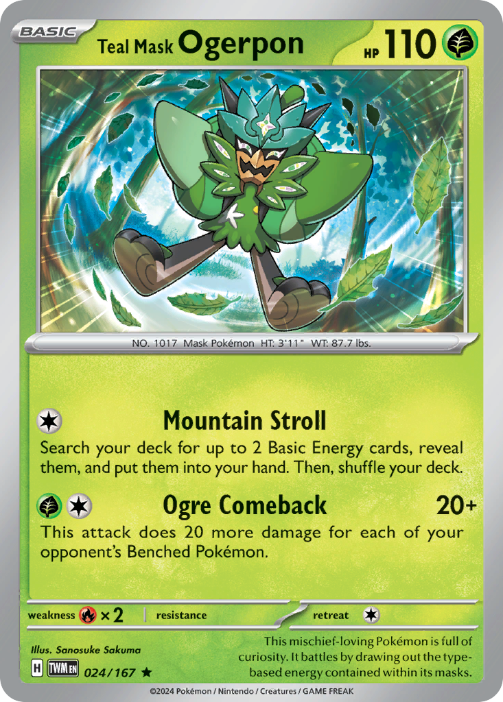 Teal Mask Ogerpon — illustrated card