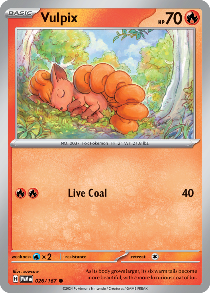 Vulpix — illustrated card