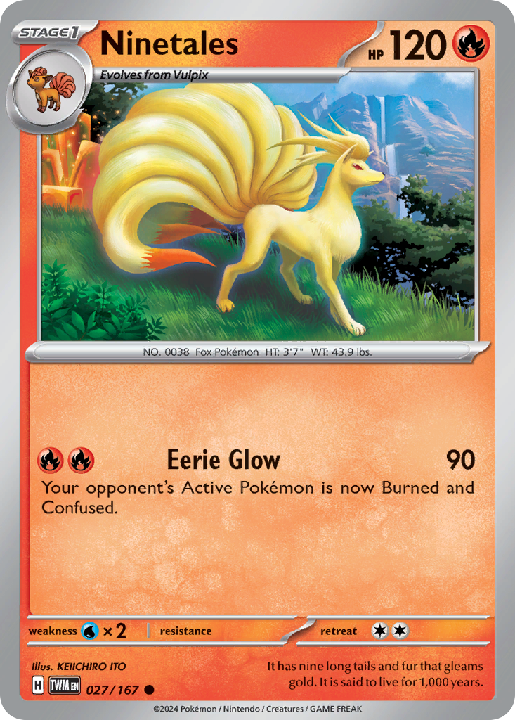 Ninetales — illustrated card