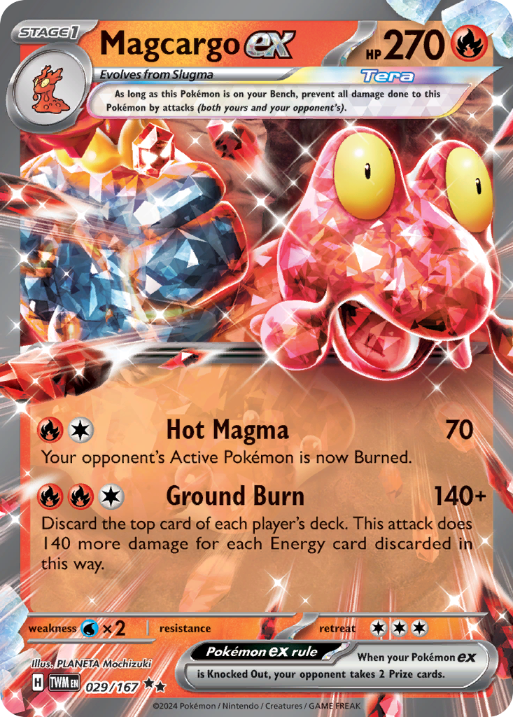 Magcargo ex — illustrated card
