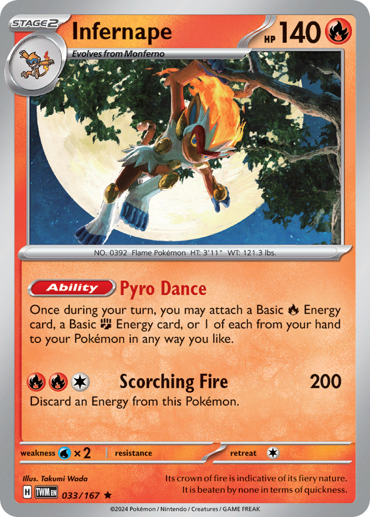 Infernape — illustrated card