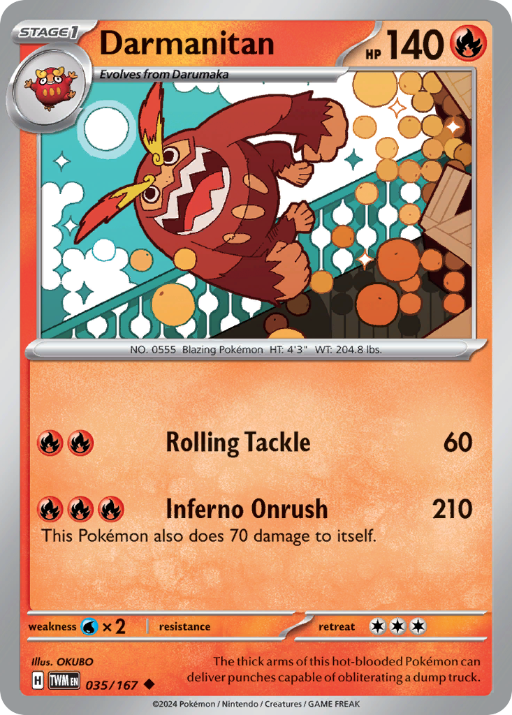 Darmanitan — illustrated card