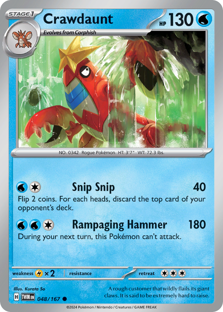 Crawdaunt — illustrated card