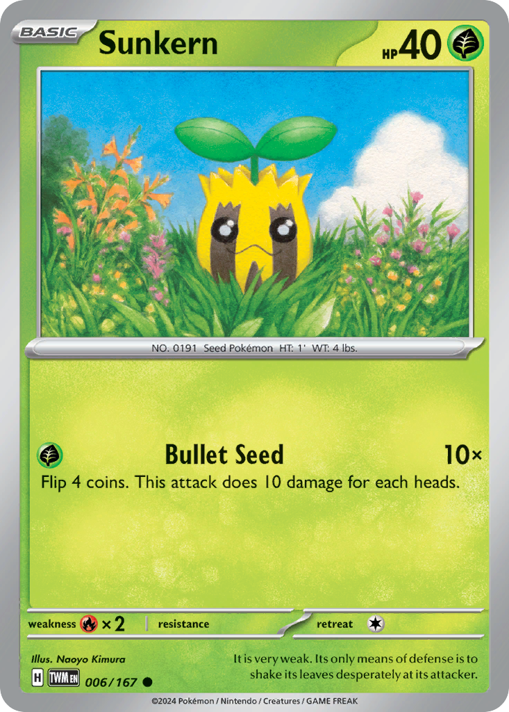 Sunkern — illustrated card