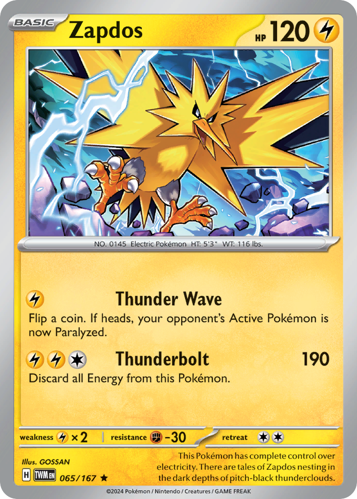 Zapdos — illustrated card