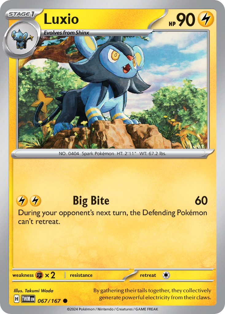 Luxio — illustrated card