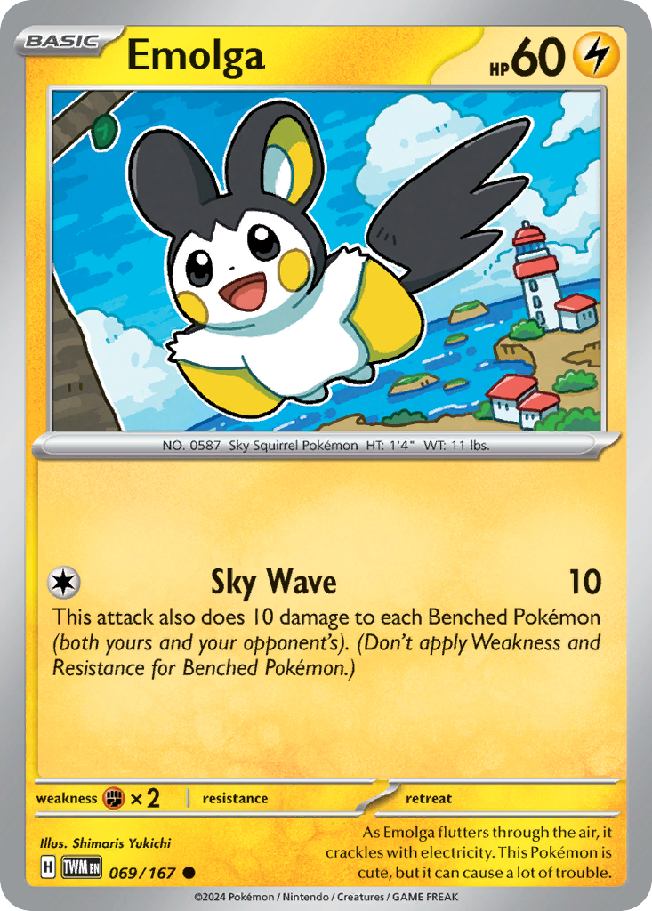 Emolga — illustrated card
