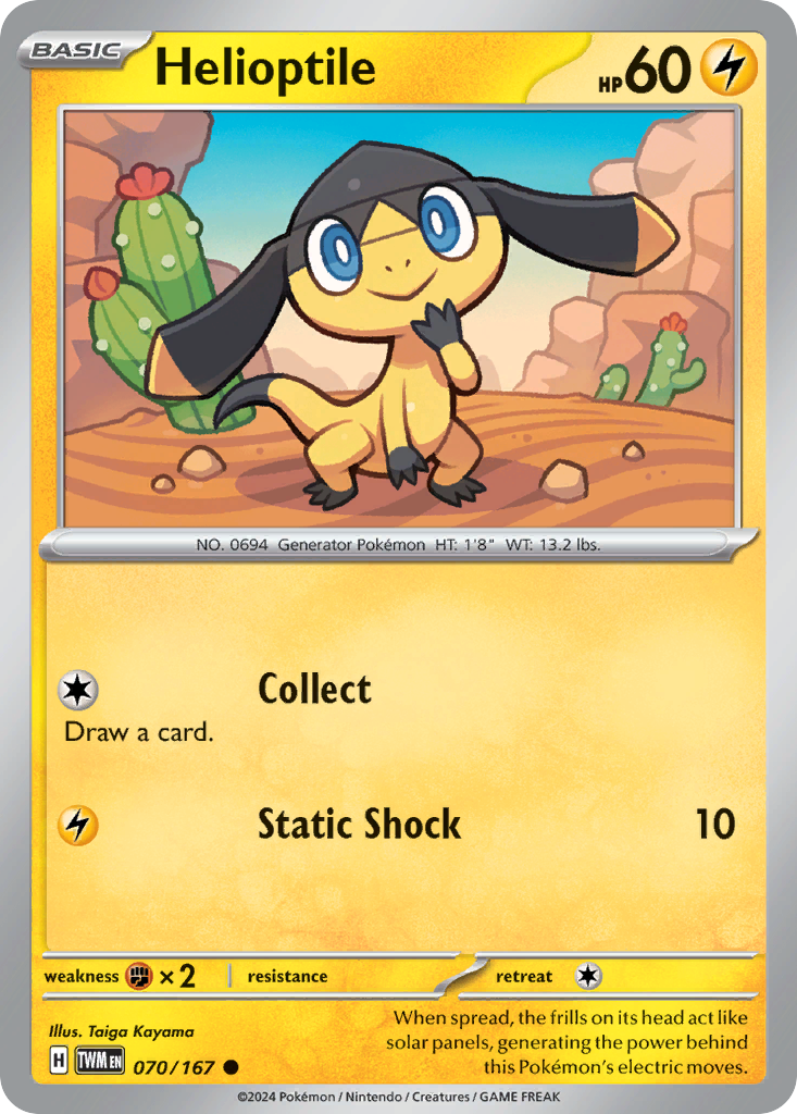 Helioptile — illustrated card