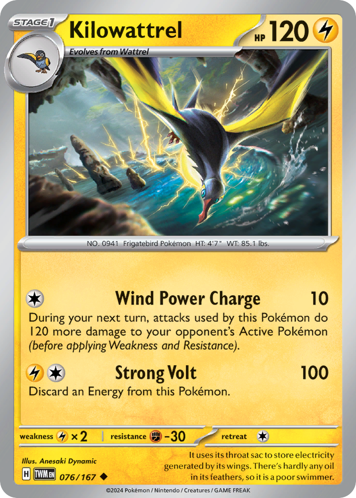 Kilowattrel — illustrated card