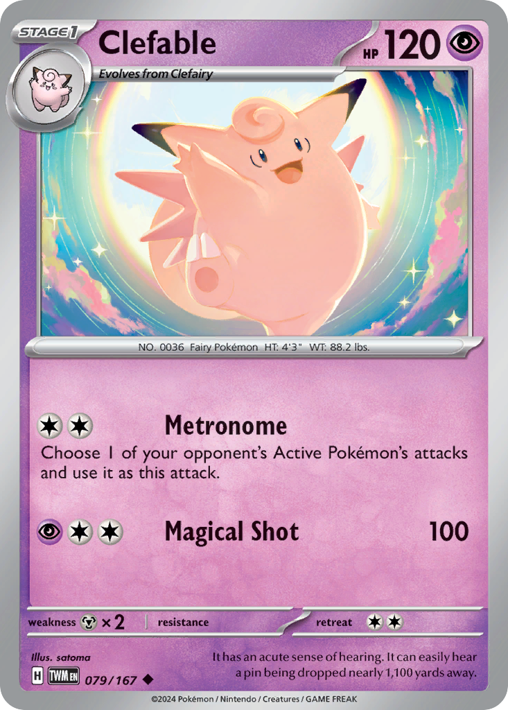 Clefable — illustrated card