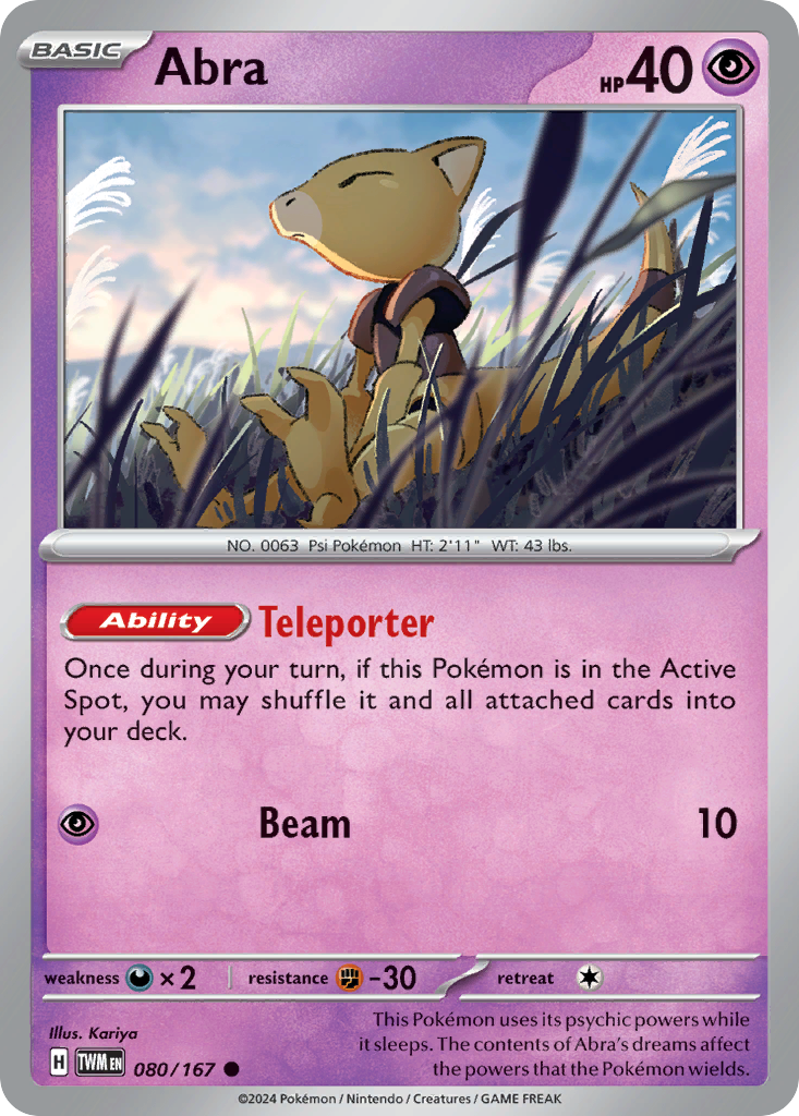 Abra — illustrated card