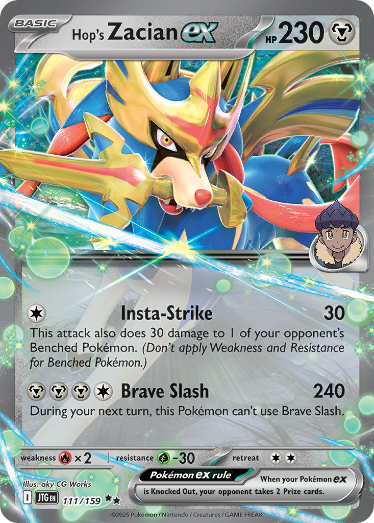 Hop's Zacian ex — illustrated card