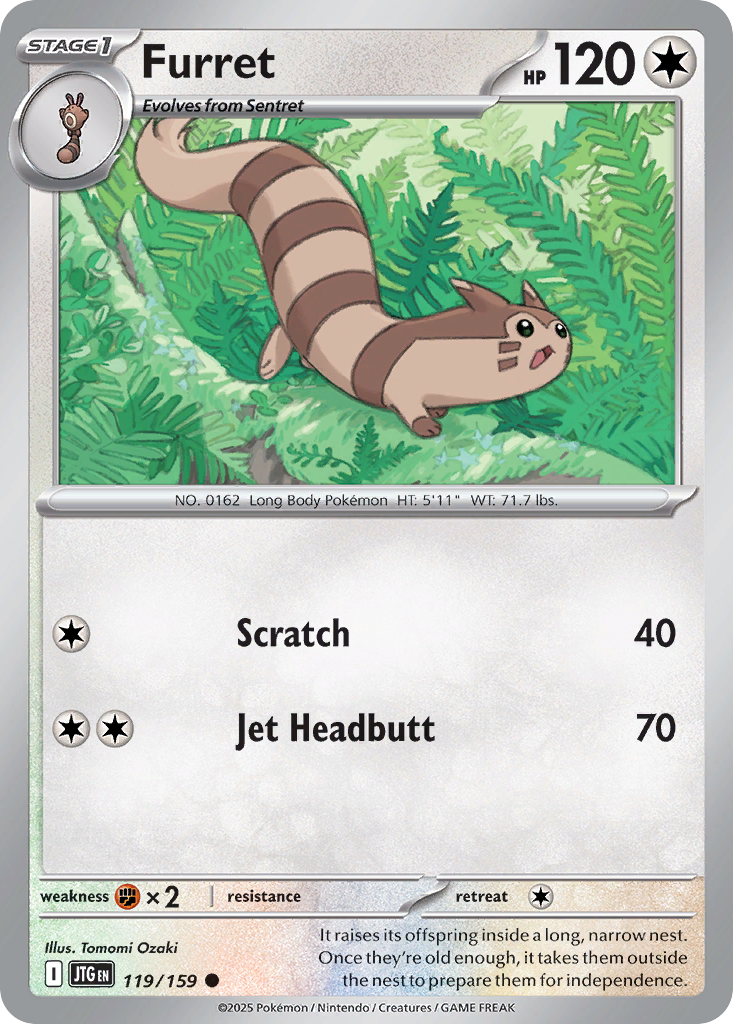Furret — illustrated card