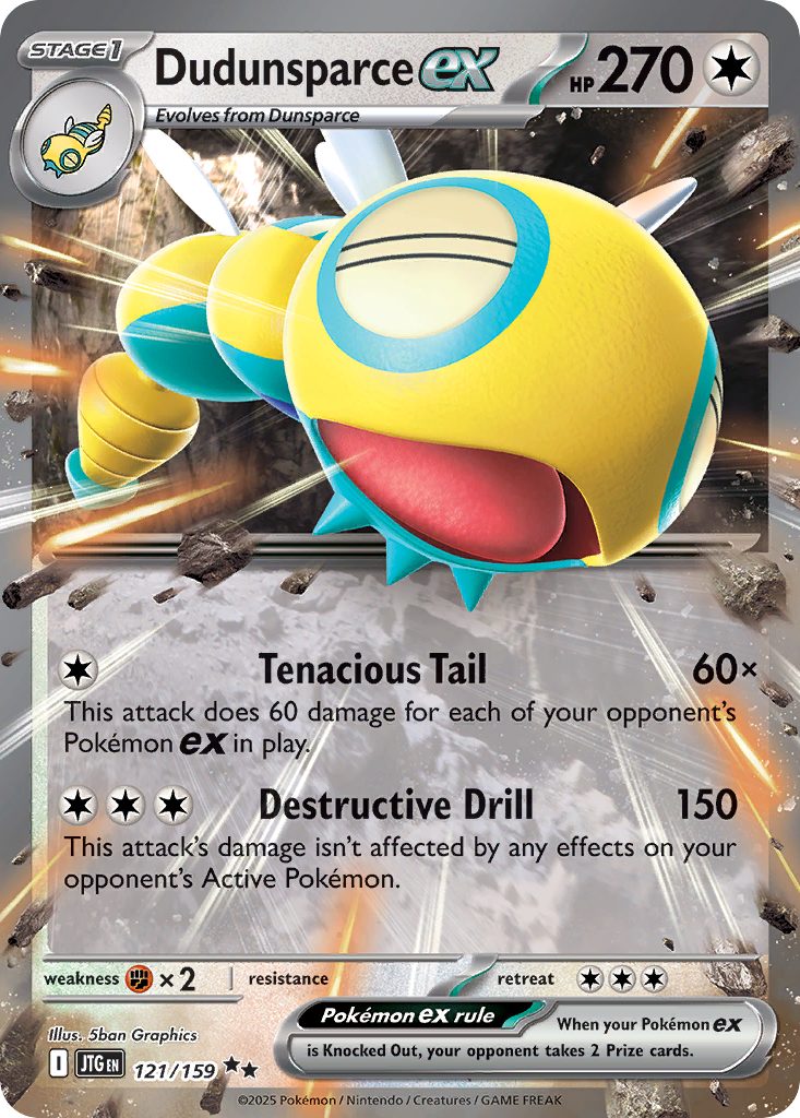 Dudunsparce ex — illustrated card