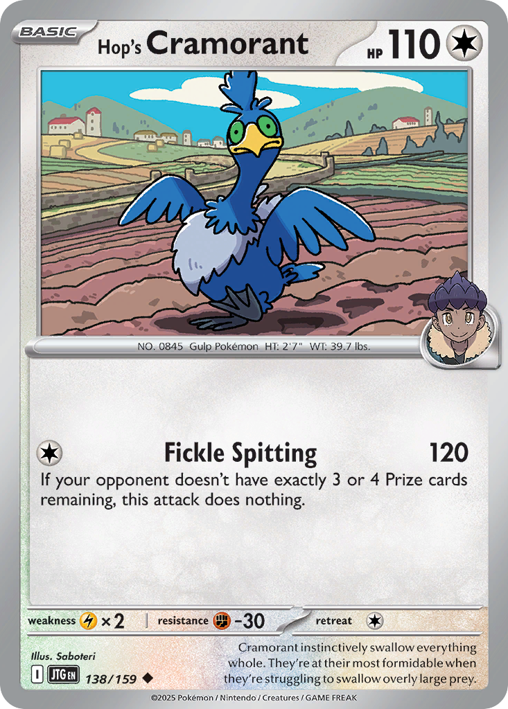 Hop's Cramorant — illustrated card