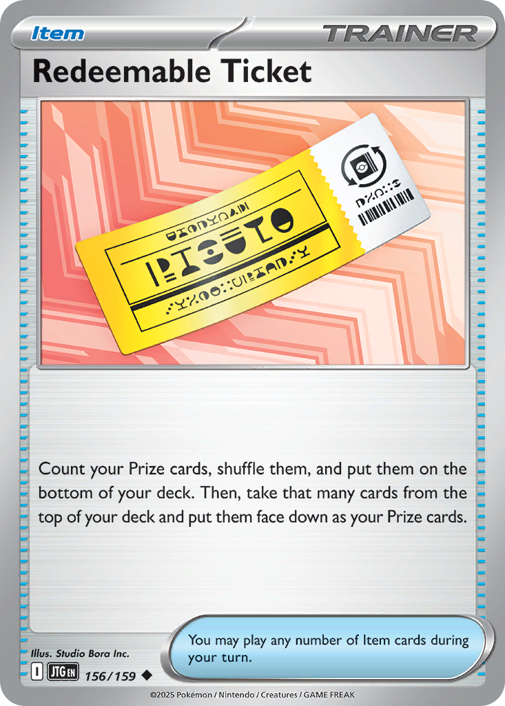 Redeemable Ticket — illustrated card