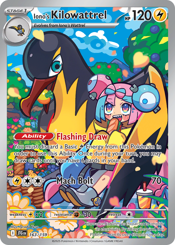 Iono's Kilowattrel — illustrated card