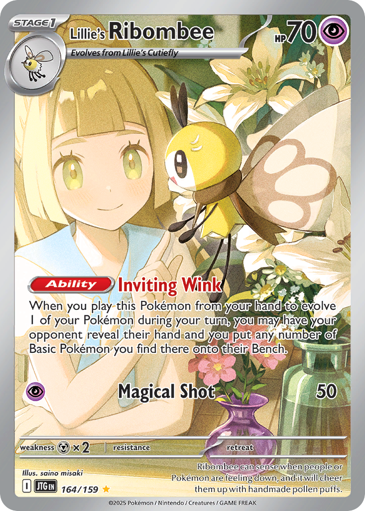 Lillie's Ribombee — illustrated card