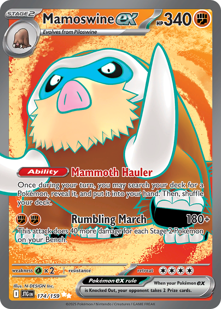 Mamoswine ex — illustrated card