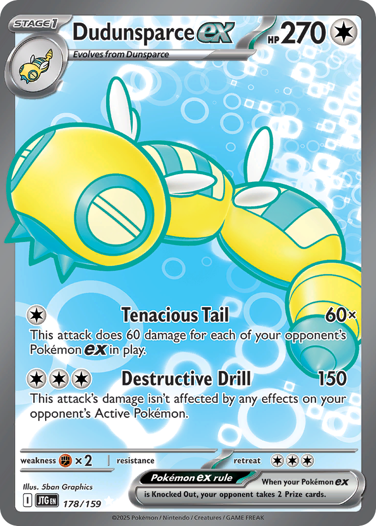 Dudunsparce ex — illustrated card