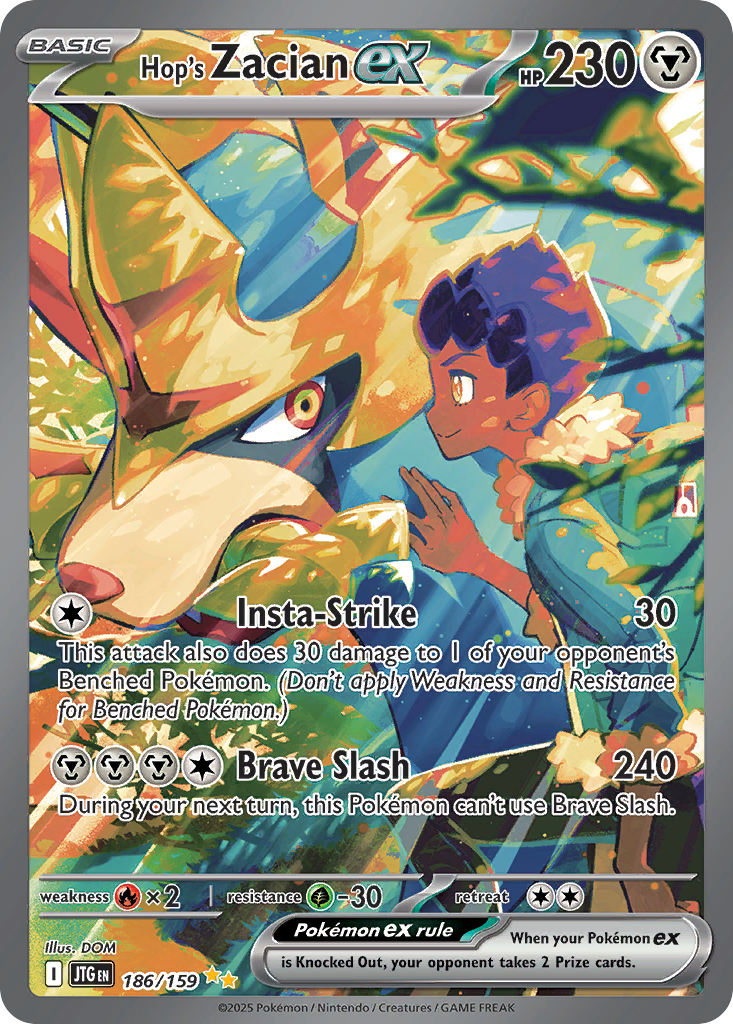 Hop's Zacian ex — illustrated card