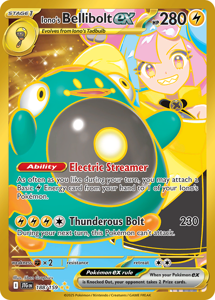 Iono's Bellibolt ex — illustrated card