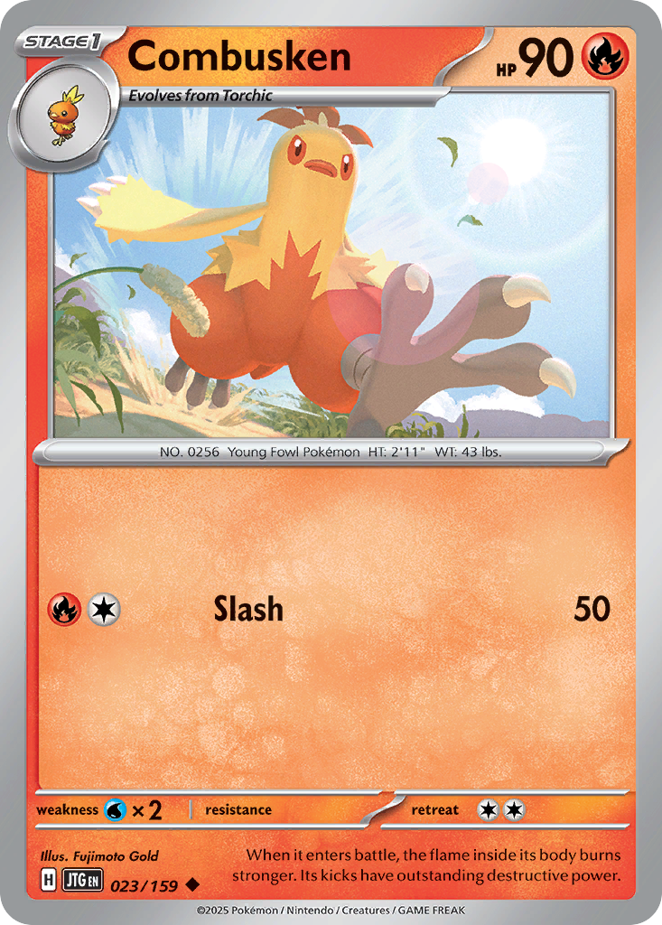 Combusken — illustrated card