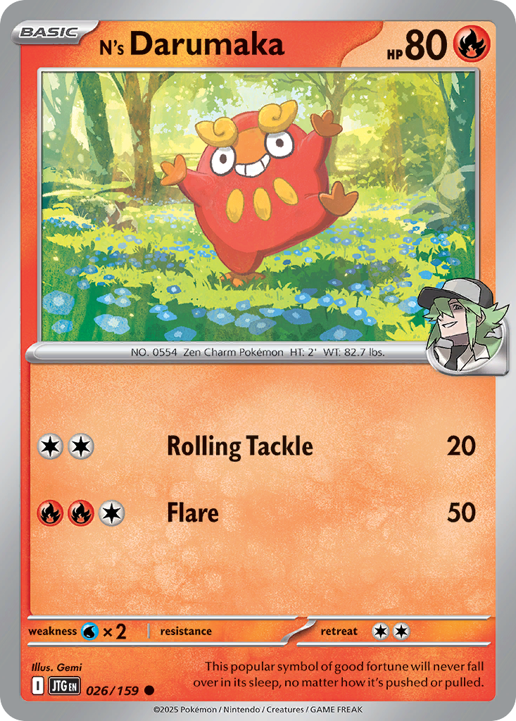 N's Darumaka — illustrated card